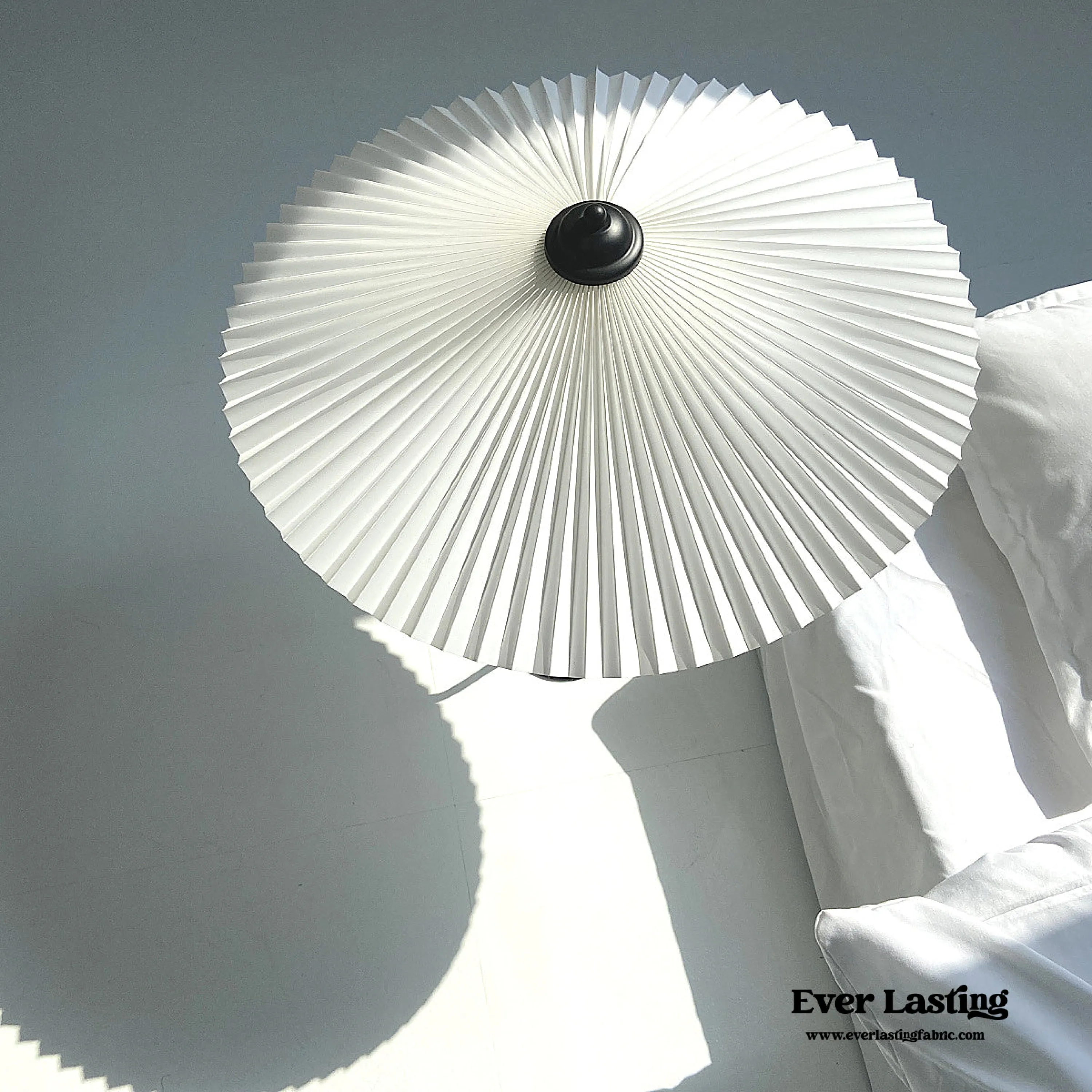 Vintage Inspired Tilted Umbrella Lamp / White