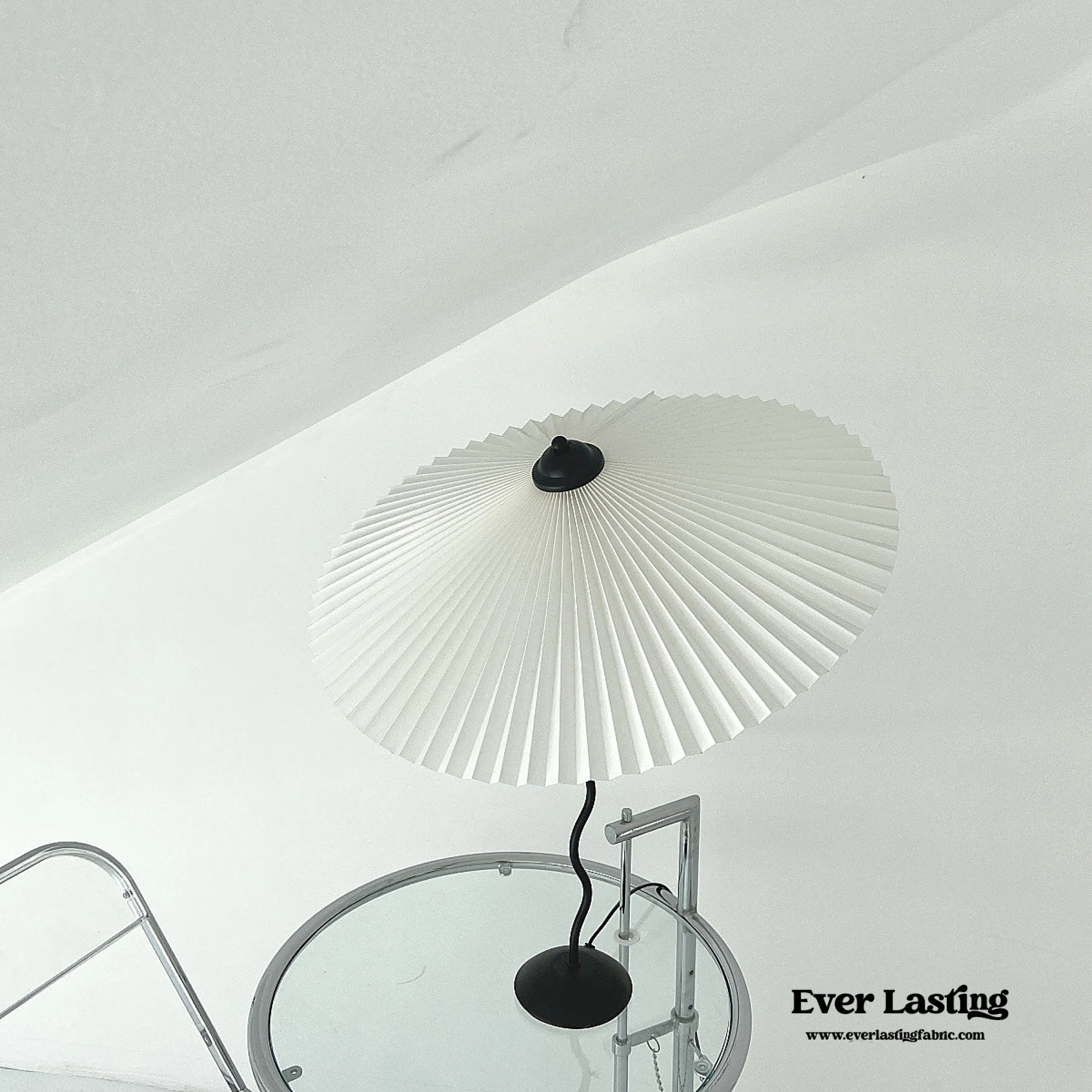 Vintage Inspired Tilted Umbrella Lamp / White