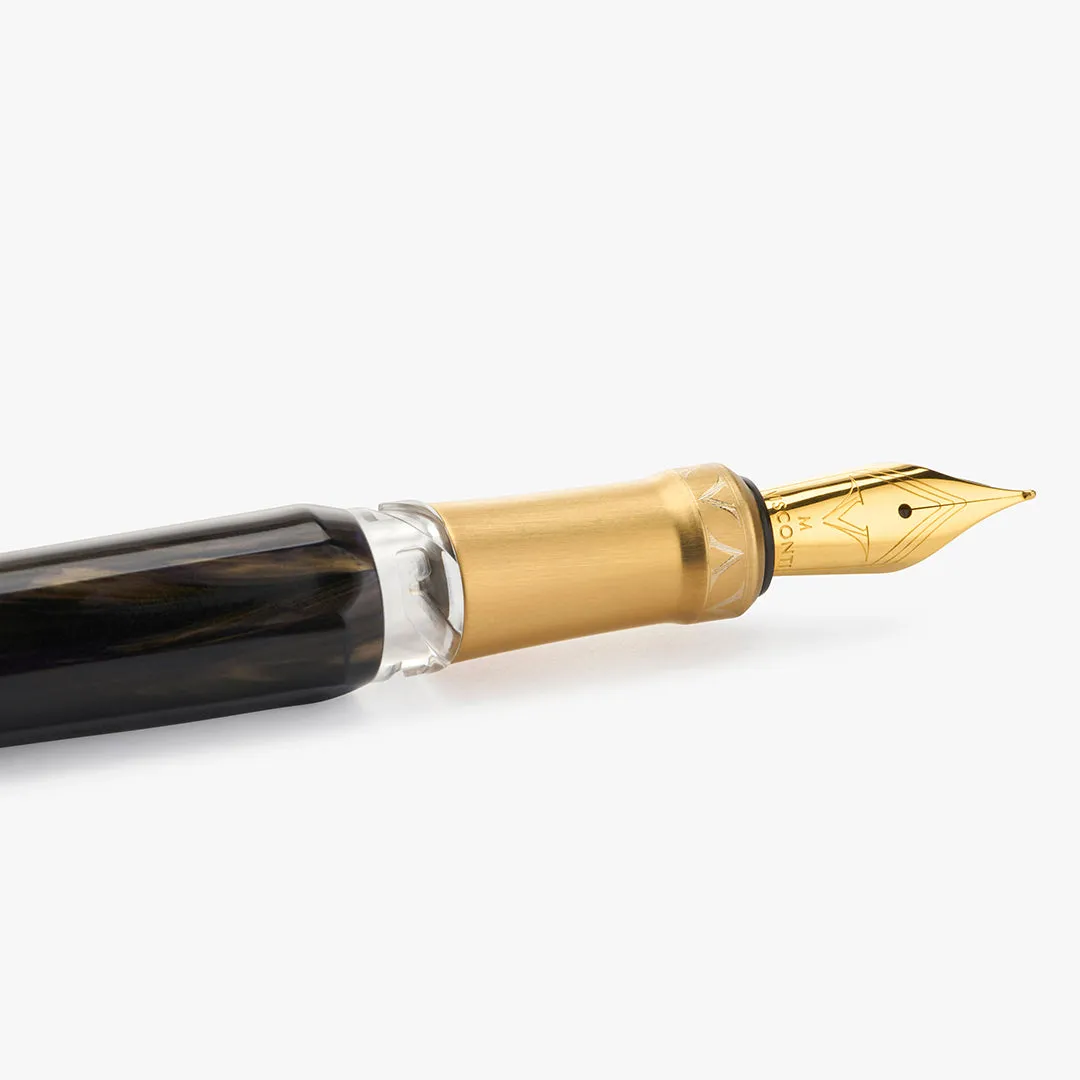 Visconti Opera Gold Fountain Pen D.S Black