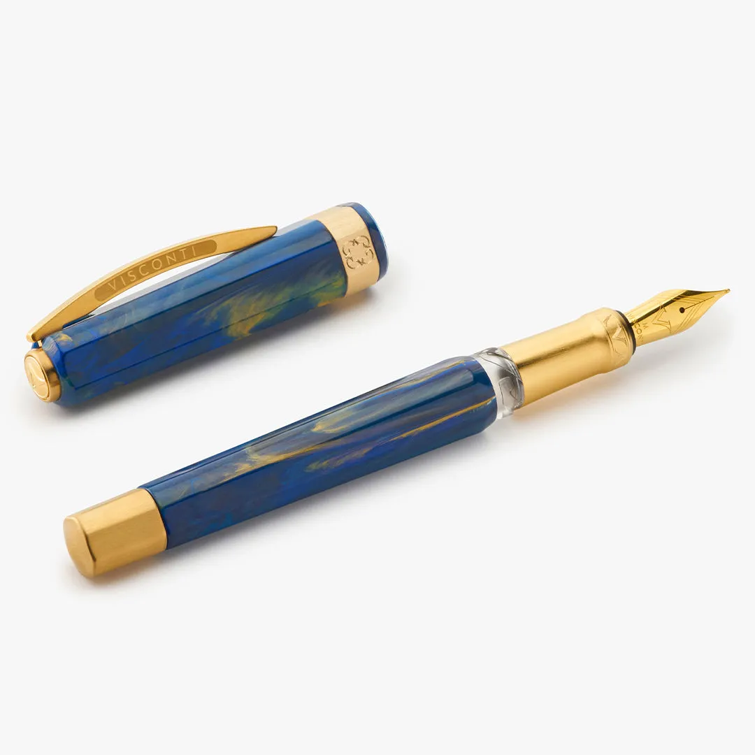Visconti Opera Gold Fountain Pen D.S Blue