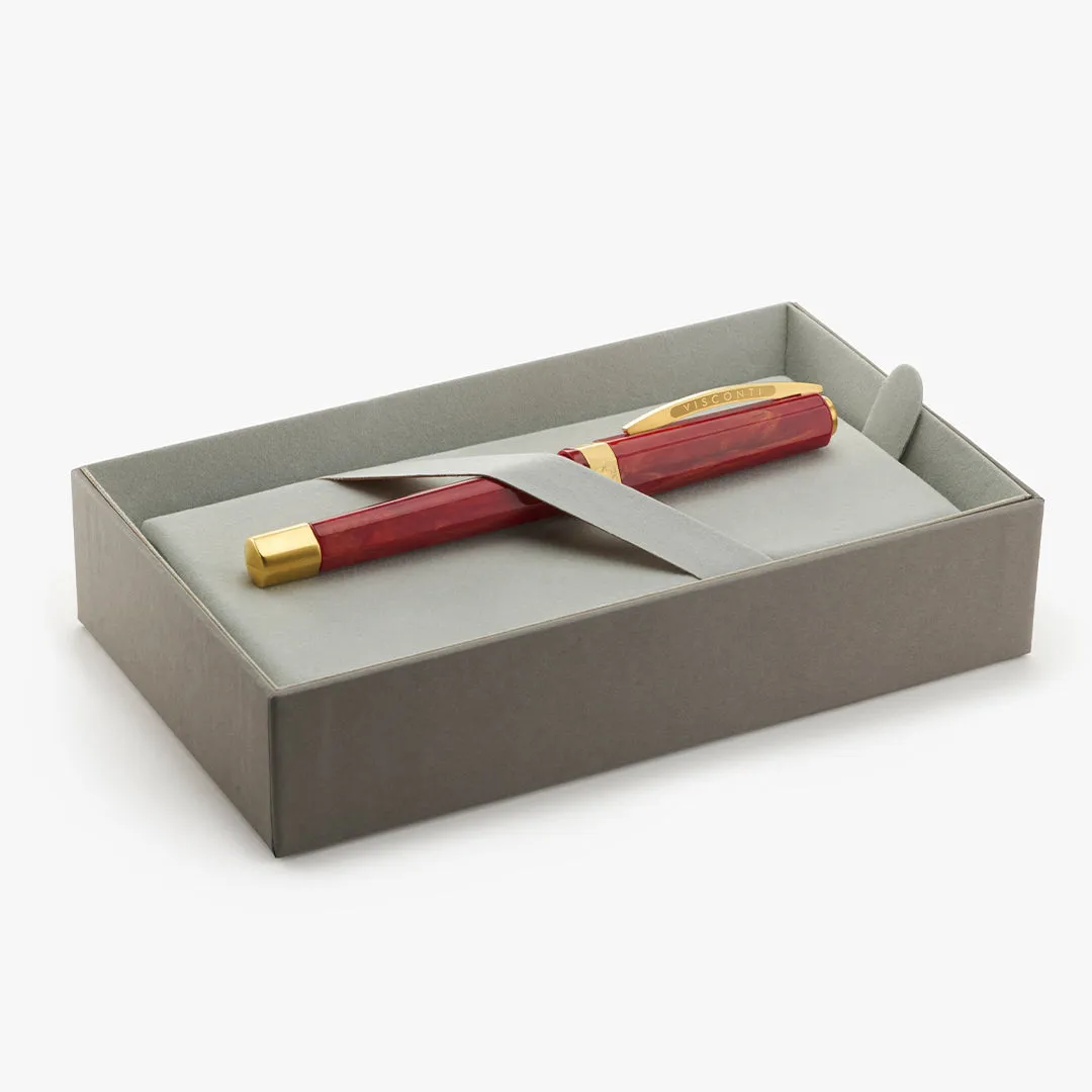 Visconti Opera Gold Fountain Pen D.S Red