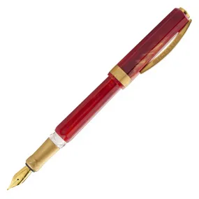 Visconti Opera Gold Fountain Pen D.S Red