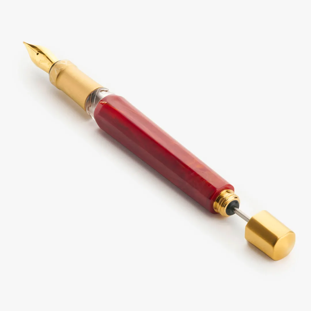 Visconti Opera Gold Fountain Pen D.S Red