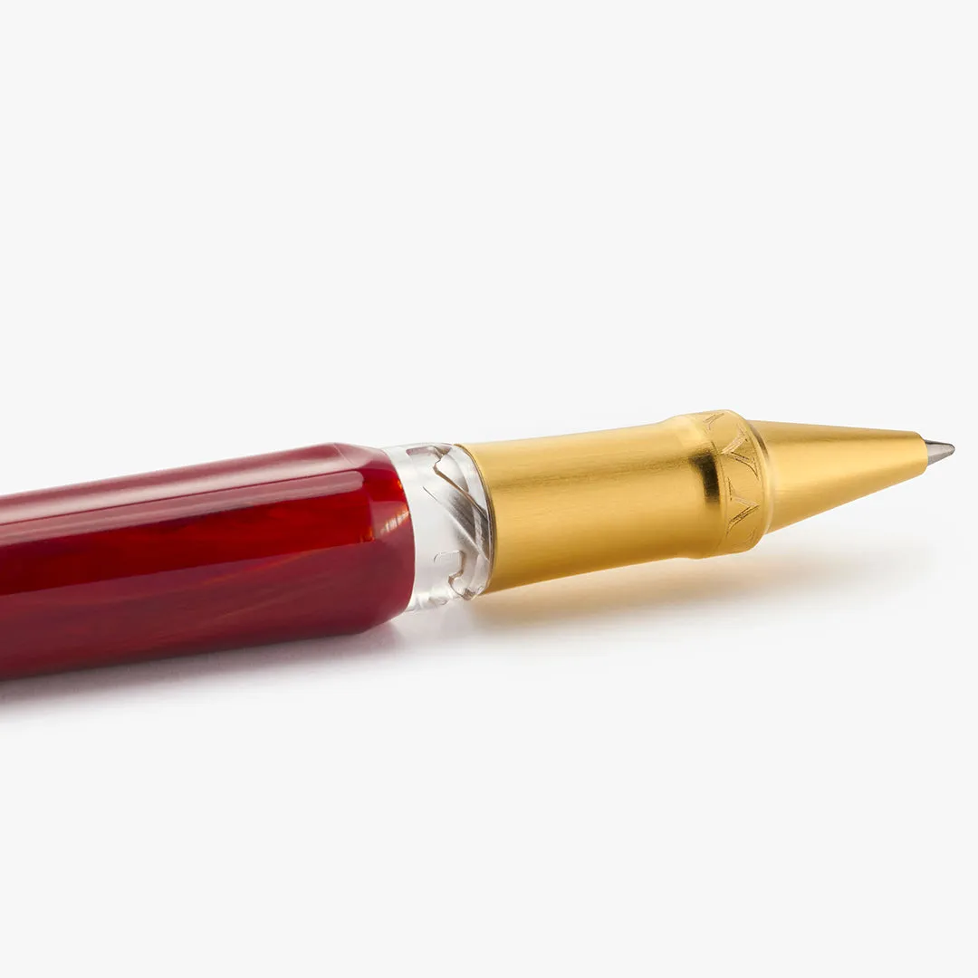 Visconti Opera Gold Rollerball Pen Red