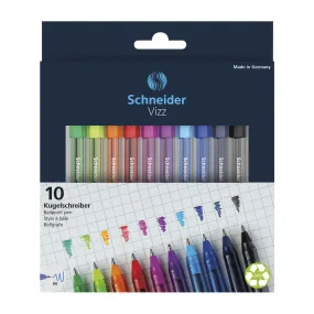 Vizz Ballpoint Pen M, Wallet 10 pieces - Assorted
