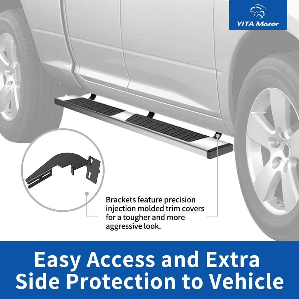 YITAMOTOR® 09-18 Dodge Ram 1500 Quad Cab, 19-24 Ram 1500 Classic 6" Running Boards Side Steps
